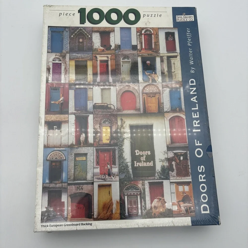 Vintage Spilsbury Doors Of Ireland 1000‎ Piece Jigsaw Puzzle 1996 Sealed Collage